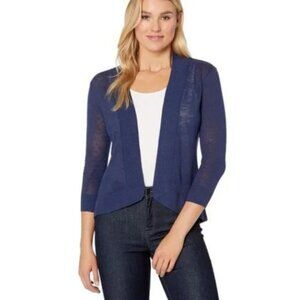 Tommy Bahama Coastal Grandma Open Front Cardigan Navy Large